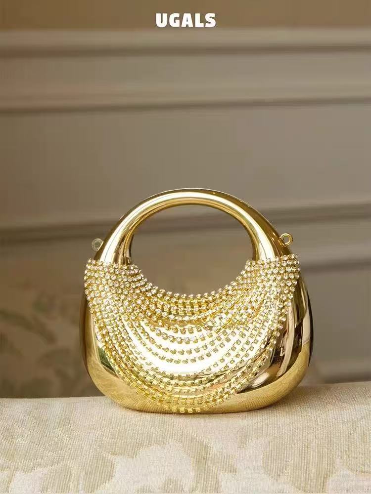 Mini Bag Evening Clutch - 패션 아크릴 미니백 럭셔리 글리터 태슬