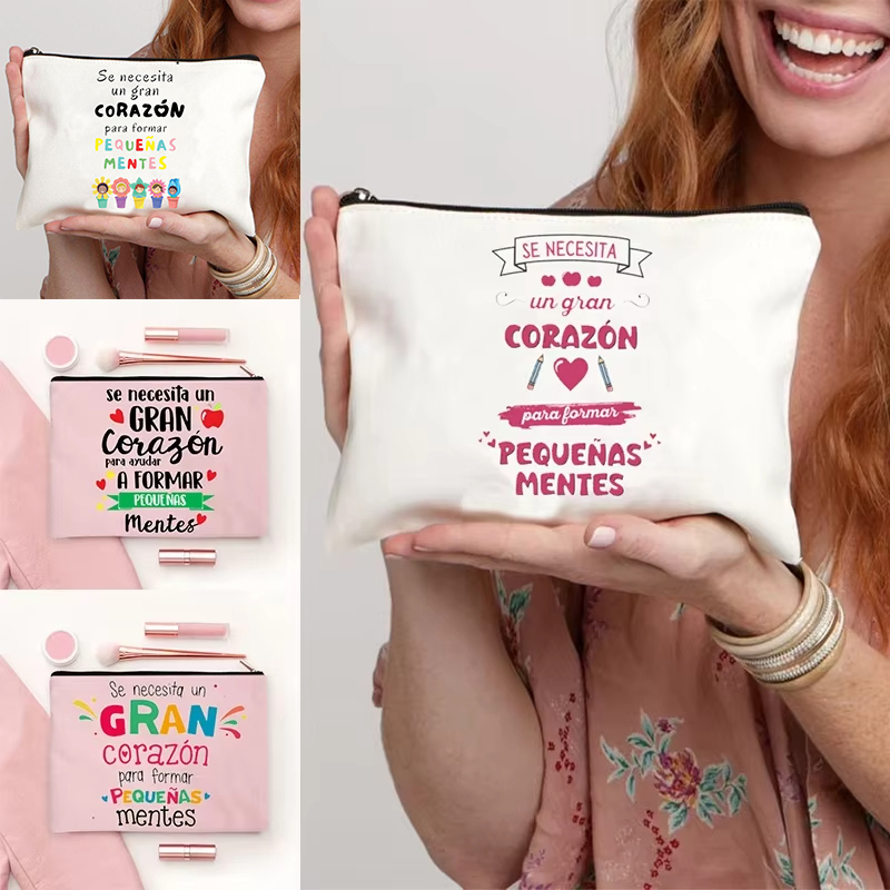 Wristlet Wallet Zipper - Gracias Maestra / Merci Maitresse 립스틱
