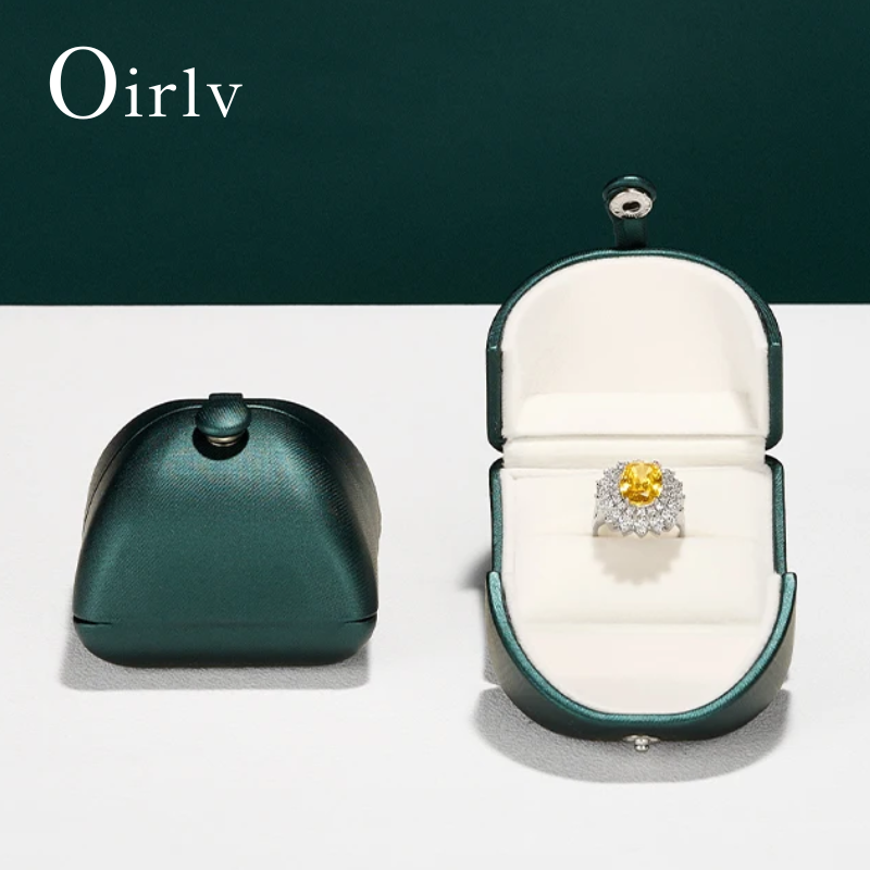 Luxury Bags List - 고급스러운 짙은 녹색 반지 상자, 프리미엄