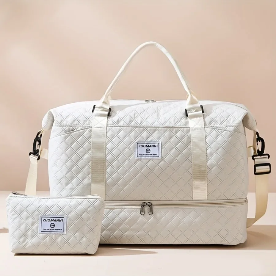 Weekender Bag Duffle - 신발 칸과 화장품 주머니, 캐주얼 나일론