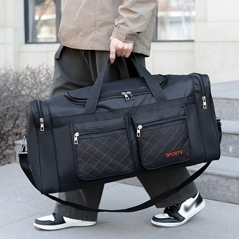 Weekender Bag Duffle - 대용량 여행용 더플백, 캐주얼 스타일, 여러