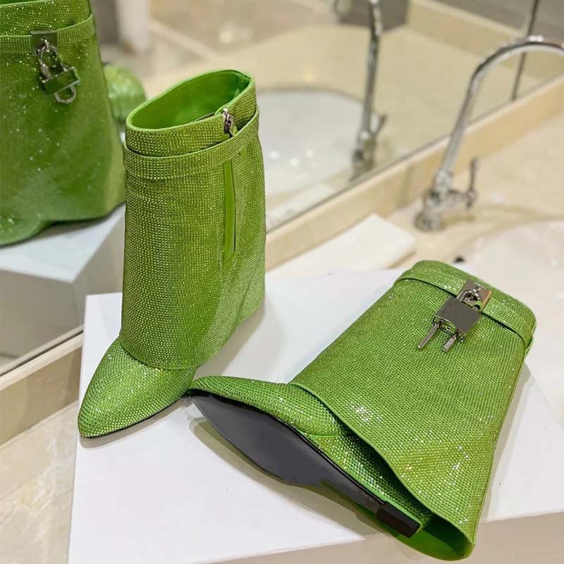 새로운 명품 크리스탈 여성 샤크락 브랜드 미드카프 부츠 - Luxury Ziploc Bags 리뷰 및 가격