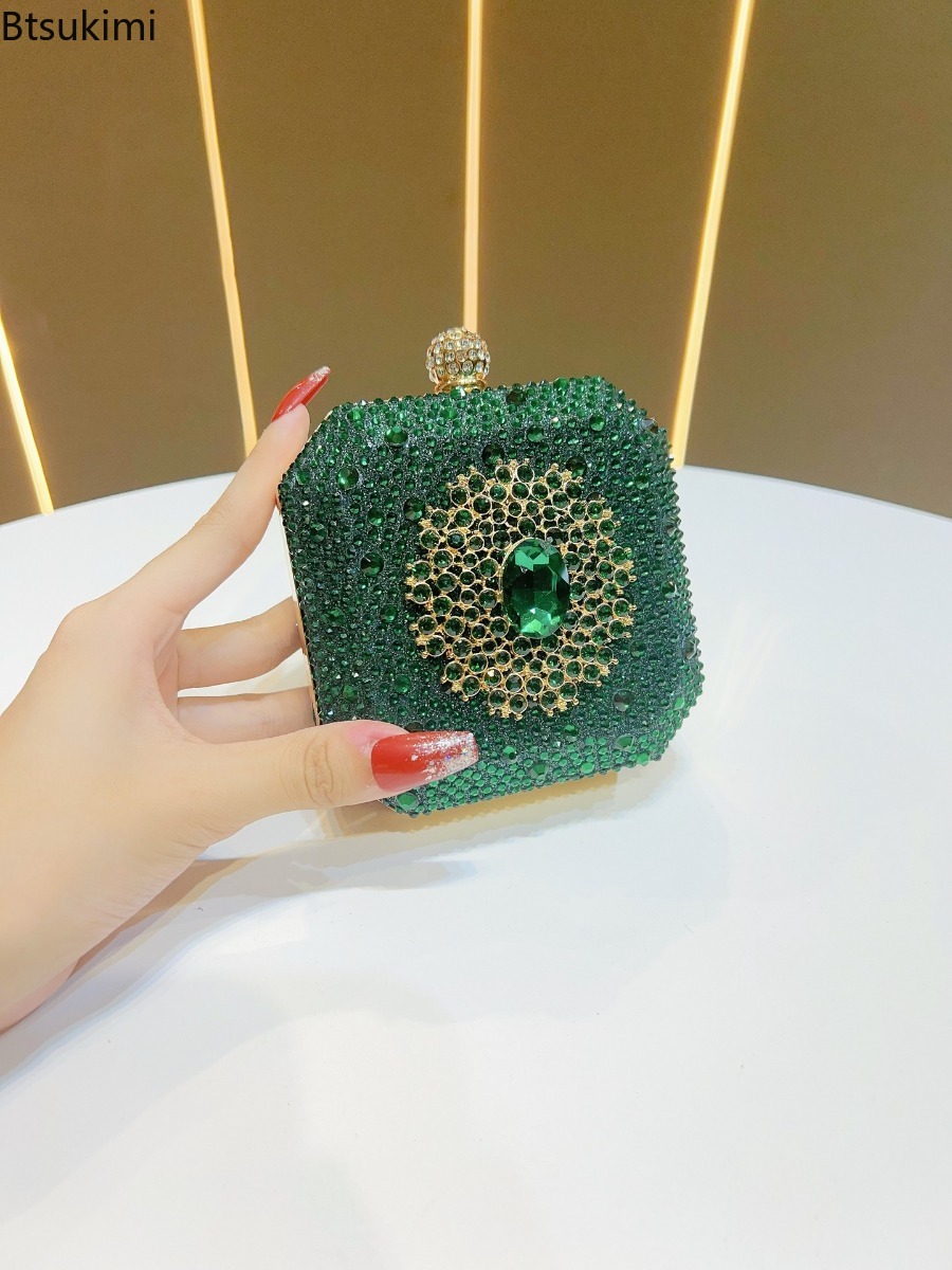 미니 크리스탈 이브닝 백 여성용 메탈 박스 클러치 백  - Mini Bag Evening Clutch 리뷰 및 가격