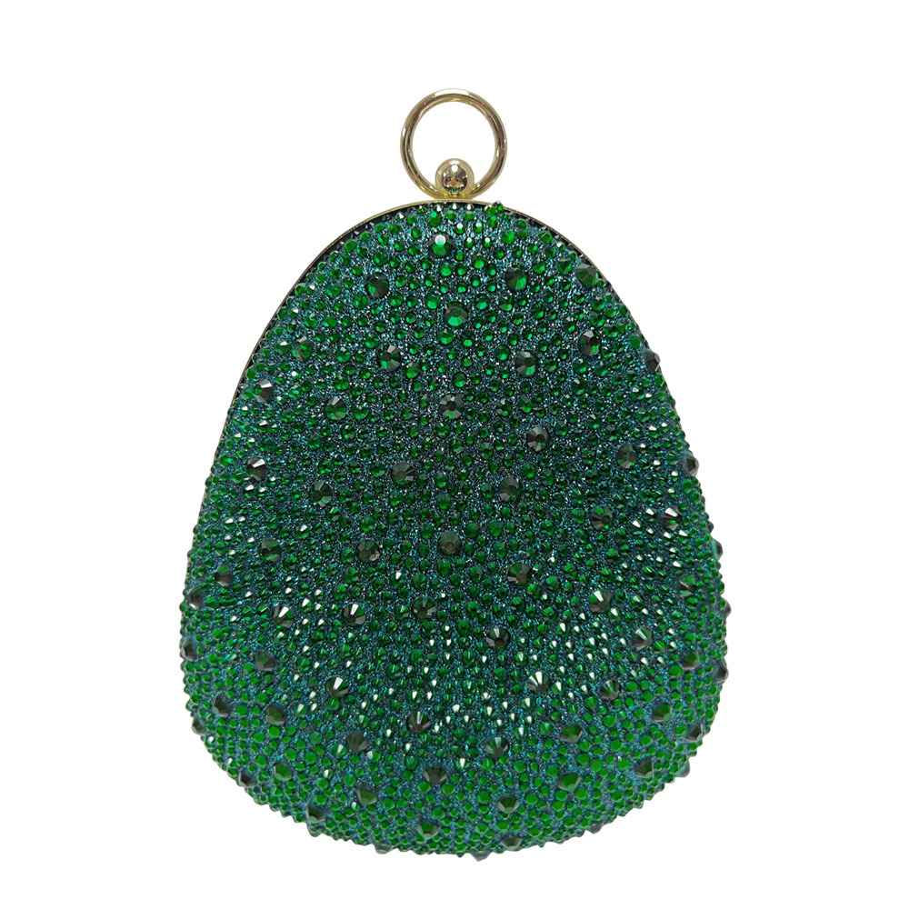 에메랄드 그린 풀 라인스톤 눈물방울 모양 클러치 백 크 - Luxury Bags Green 리뷰 및 가격