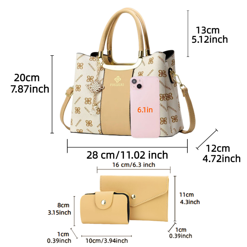 여성용 라이트 럭셔리 하이엔드 프린트 핸드백, 3종 세 - Luxury Bags & Leather Repair Of Atlanta 리뷰 및 가격