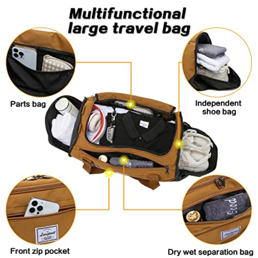 남성용 여행 더플백 40L 중형 스포츠 짐 가방 (방수 - Weekender Bag Duffle 리뷰 및 가격