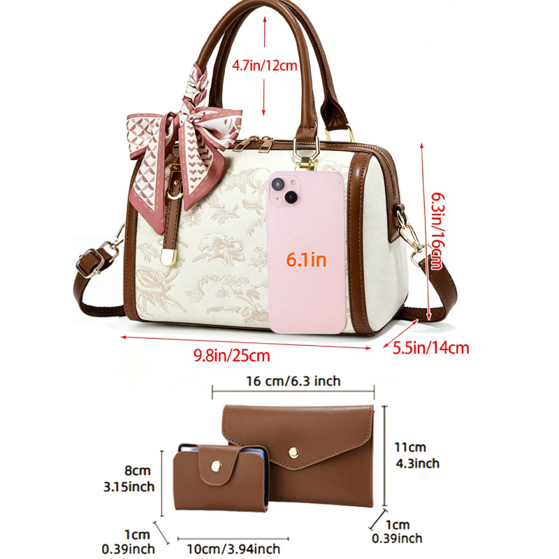 라이트 럭셔리 자수 여성 핸드백, 3종 여성 가방 세트 - Luxury Bags & Leather Repair Of Atlanta 리뷰 및 가격