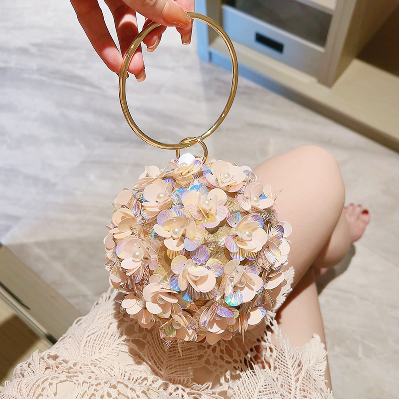미니 스팽글 꽃 이브닝 백, 우아한 디너 클러치 지갑, - Mini Bag Evening Clutch 리뷰 및 가격