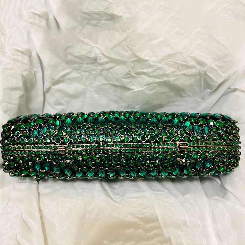 럭셔리 그린 라인스톤 이브닝 클러치 여성 파티 가방 정 - Luxury Bags Green 리뷰 및 가격