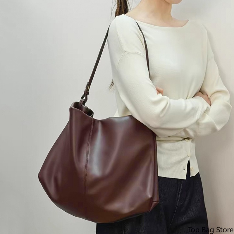 여성용 정품 가죽 숄더백, 슬라우치 소프트 통근용 토트 - Luxury Bags Quiet 리뷰 및 가격