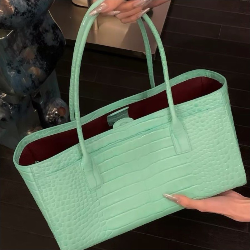 빈티지 그린 토트 백 여성용 가짜 악어 가죽 대용량 하 - Luxury Bags Green 리뷰 및 가격