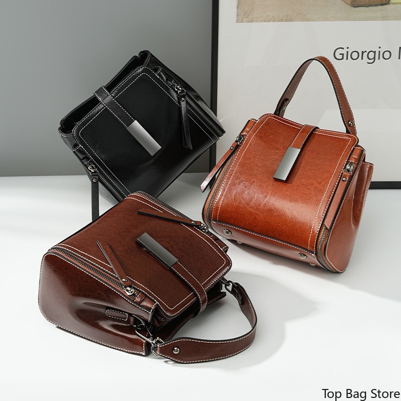 여성용 정품 가죽 크로스바디 백, 탑 핸들 및 탈부착  - Luxury Bags Quiet 리뷰 및 가격