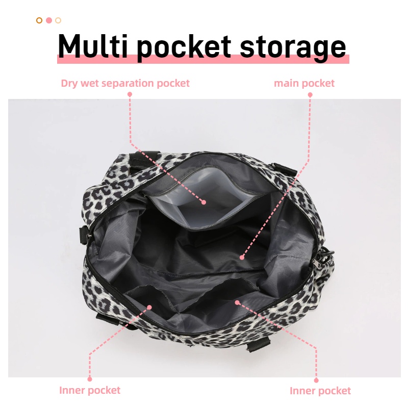 레오파드 프린팅 여행용 더플백 대용량 스포츠 짐 토트백 - Weekender Bag Duffle 리뷰 및 가격