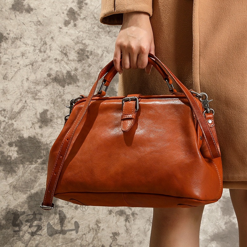 여성용 천연 가죽 숄더백, 베지터블 태닝 수공 염색 핸 - Luxury Bags Quiet 리뷰 및 가격