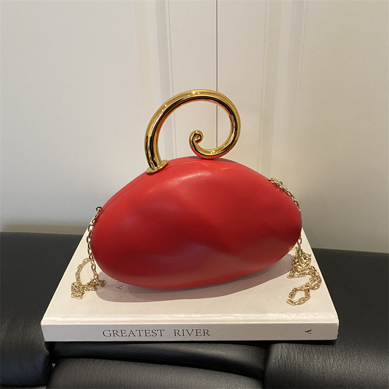럭셔리 곡선형 페블 모양 미니 클러치 백, 패션 체인  - Mini Bag Evening Clutch 리뷰 및 가격