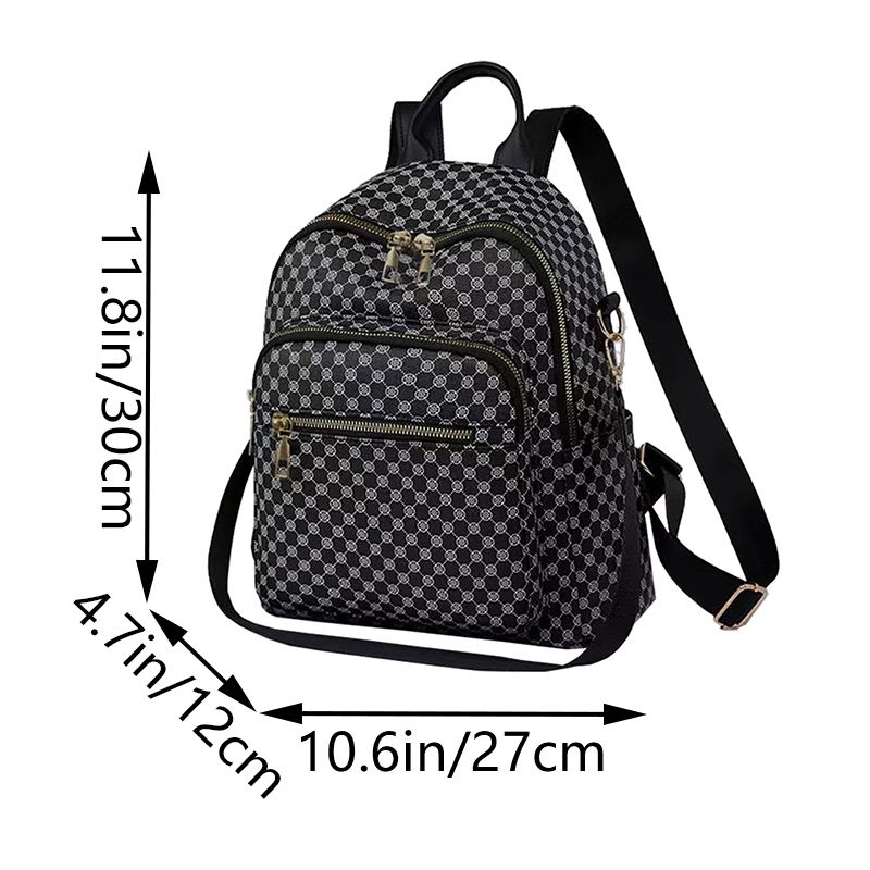 시크한 빈티지 기하학 패턴 PU 백팩, 탑 캐리 핸들, - Weekender Bag Duffle 리뷰 및 가격