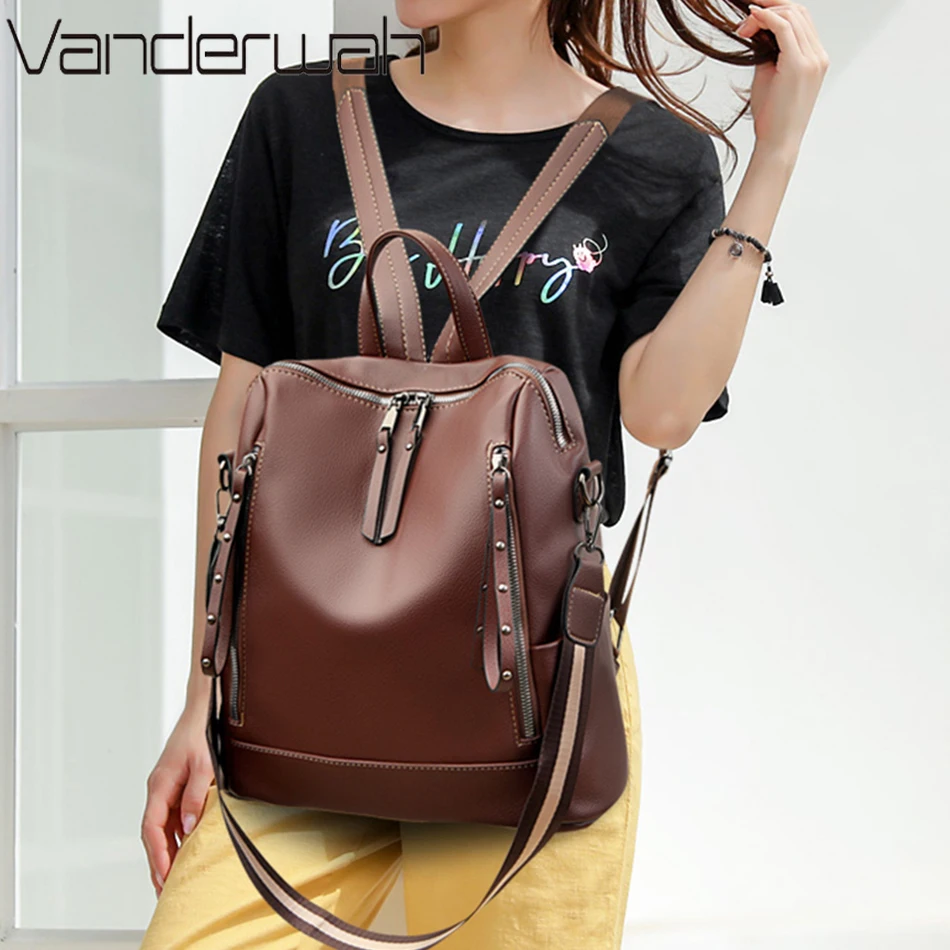 브랜드 럭셔리 배낭 부드러운 가죽 방수 배낭, 프레피  - Luxury Bags Sales 리뷰 및 가격