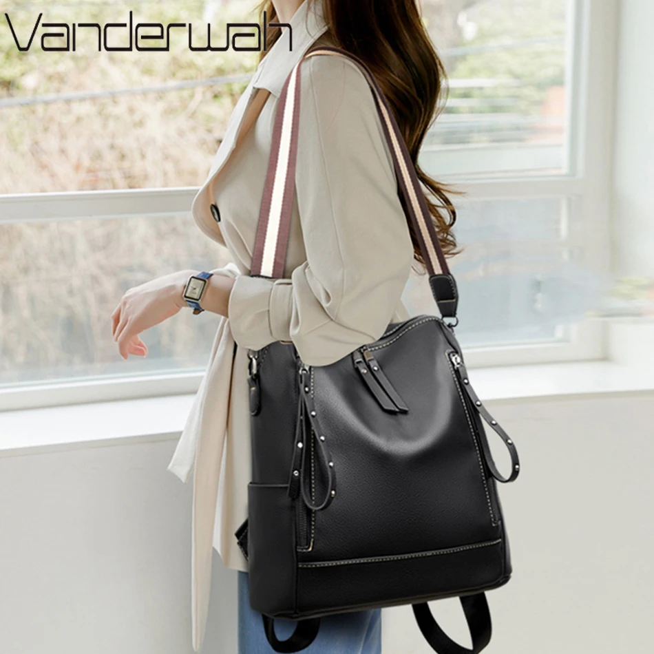 브랜드 럭셔리 배낭 부드러운 가죽 방수 배낭, 프레피  - Luxury Bags Sales 리뷰 및 가격