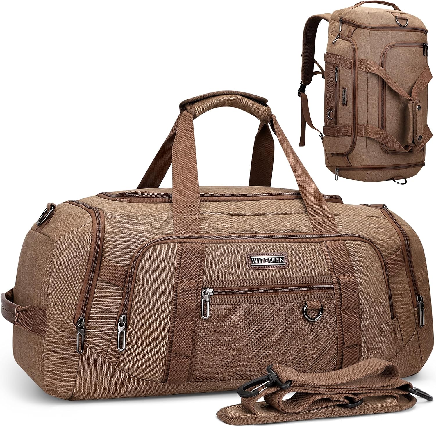남성용 캔버스 더플백 3 in 1 변형 백팩 45L 여 - Weekender Bag Duffle 리뷰 및 가격