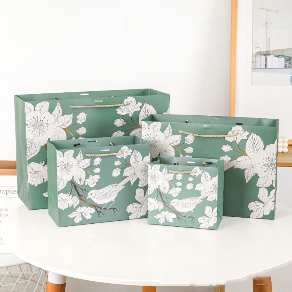 초록색 핸드홀드 종이 가방, 리본 포장 쇼핑백, 창의적 - Luxury Bags Green 리뷰 및 가격