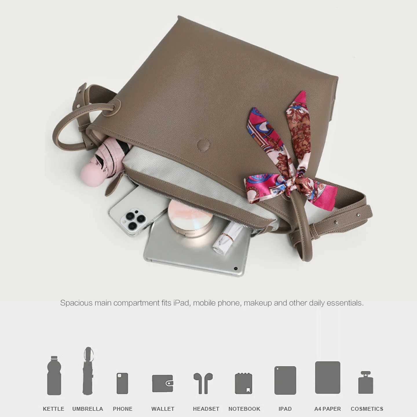 라이트 럭셔리 고급 여성용 토트백 PU 가죽 솔리드 컬 - Luxury Bags & Leather Repair Of Atlanta 리뷰 및 가격