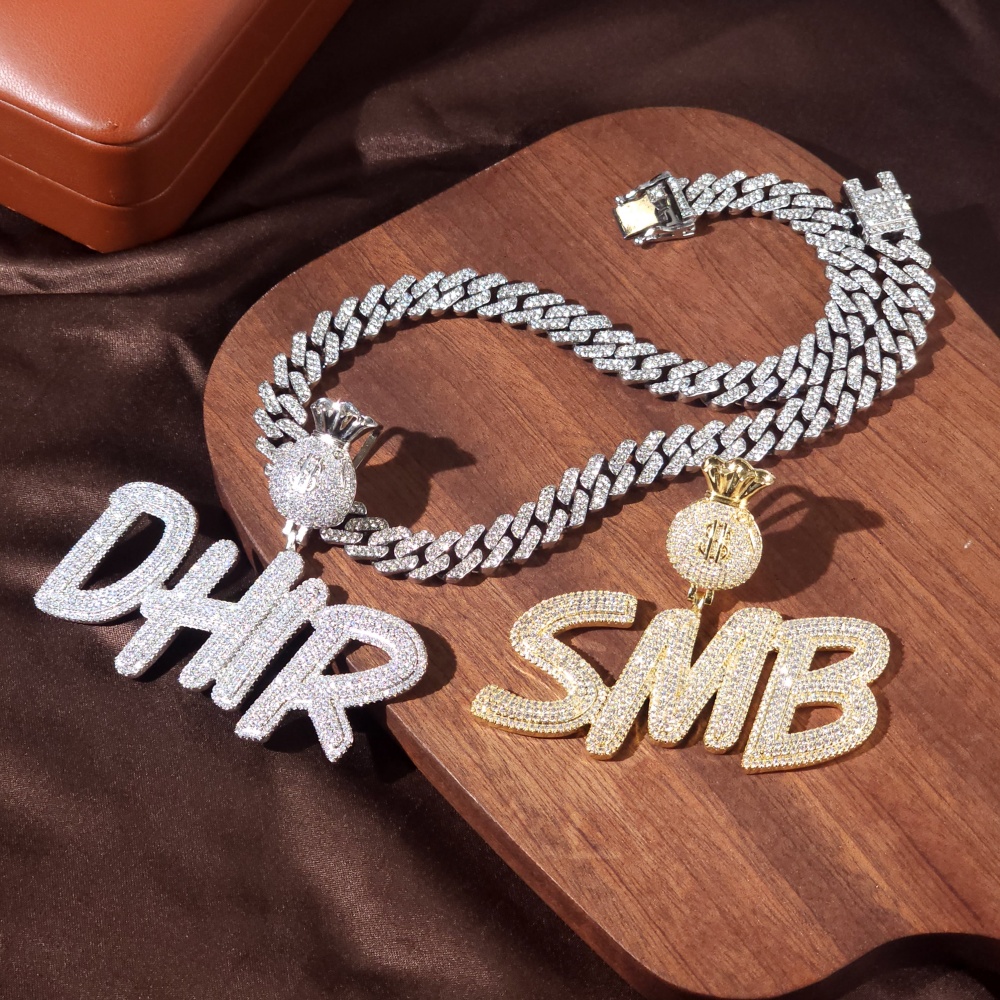 맞춤형 이름 펜던트 블링 큐빅 지르코니아 레터 머니백  - Luxury Bags Cz 리뷰 및 가격