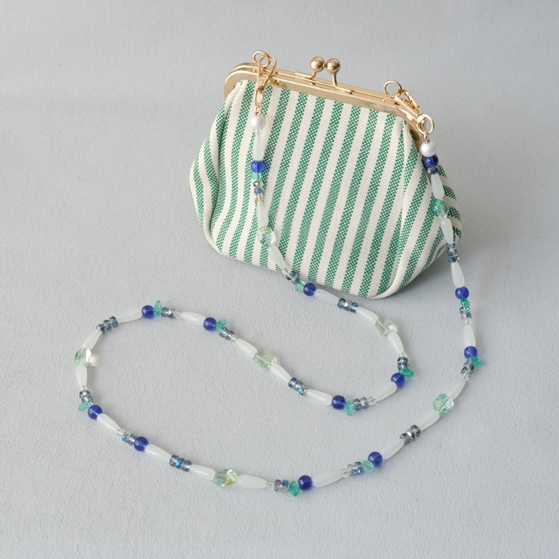 새로운 패션 여성 가방 액세서리 분리형 블루 비즈 체인 - Luxury Bags Green 리뷰 및 가격