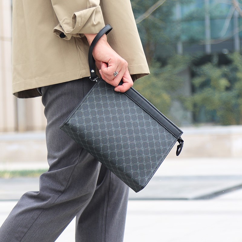 새로운 남성 클러치 백 남자 지갑 봉투 가방 지갑 비즈 - Wristlet Wallet Zipper 리뷰 및 가격