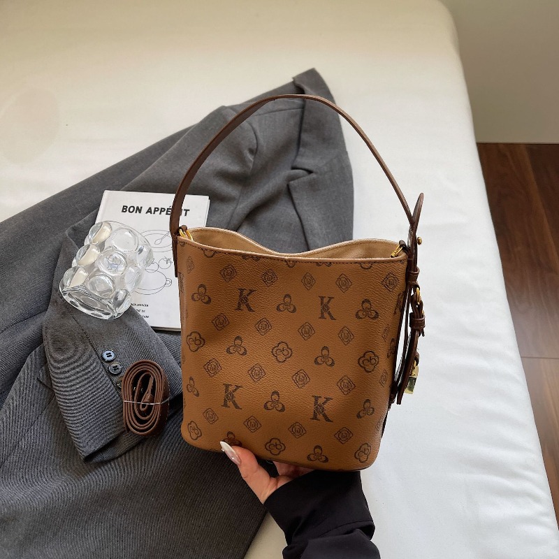 뉴 레트로 패션 프린트 버킷 레터 백, 프리미엄 텍스처 - Luxury Bags For Sale 리뷰 및 가격