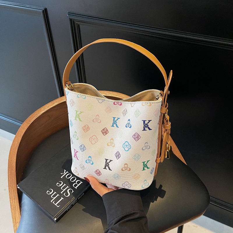 뉴 레트로 패션 프린트 버킷 레터 백, 프리미엄 텍스처 - Luxury Bags For Sale 리뷰 및 가격
