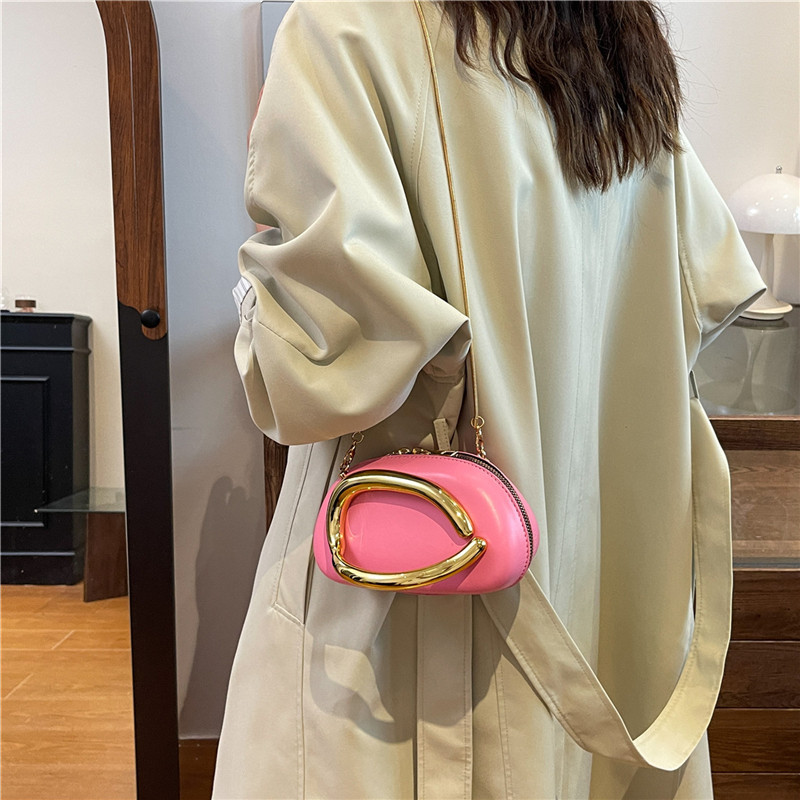 레트로 골드 메탈 핸들 여성 클러치 백 PU 가죽 체인 - Mini Bag Evening Clutch 리뷰 및 가격