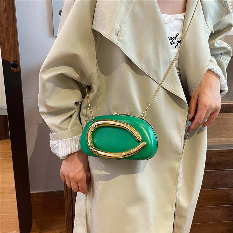 레트로 골드 메탈 핸들 여성 클러치 백 PU 가죽 체인 - Mini Bag Evening Clutch 리뷰 및 가격
