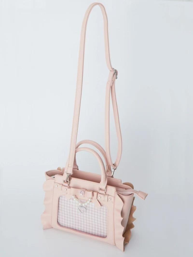 하라주쿠 스퀘어 핑크 Ita 가방 여성 새로운 일본 진 - Wristlet Wallet Zipper 리뷰 및 가격